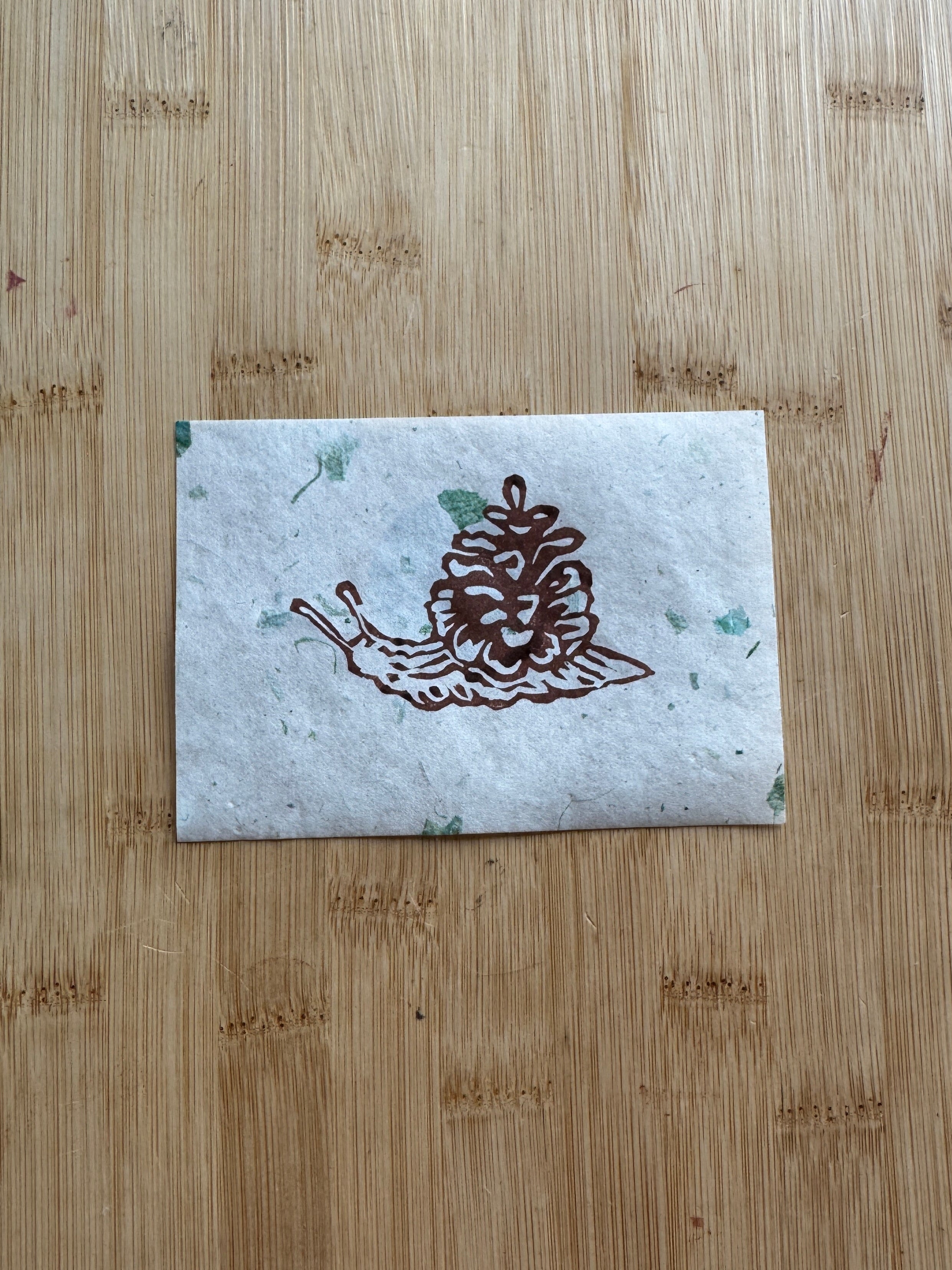 Mini Pinecone Snail Print