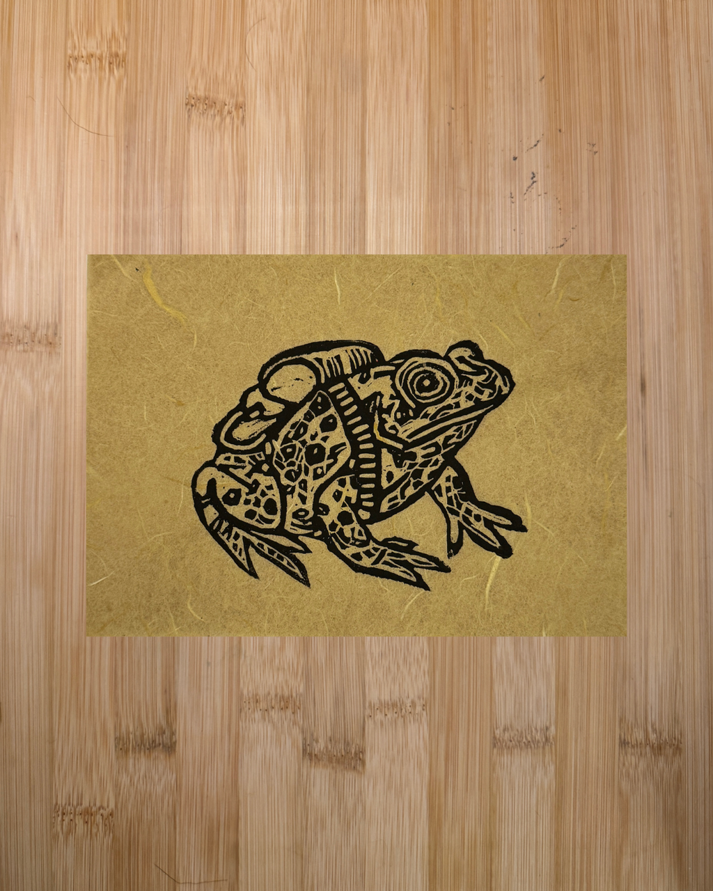 Hiking Frog Print